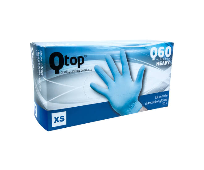 Q-TOP® Q60 handschoen nitril 6gr blauw XS