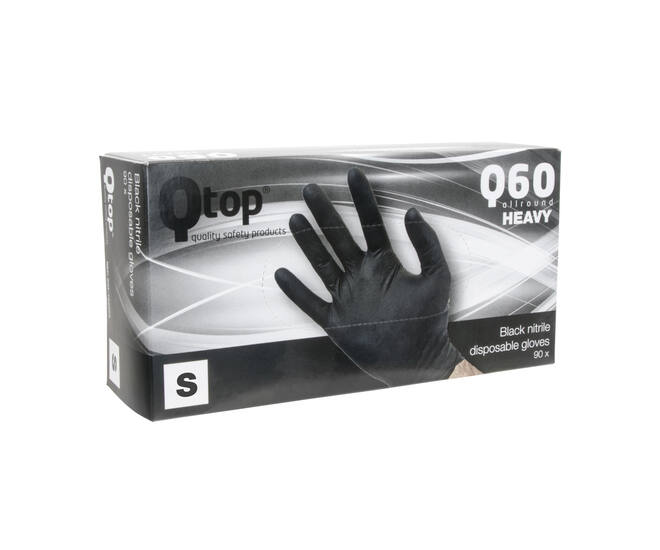Q-TOP® Q60 handschoen nitril 6gr zwart S