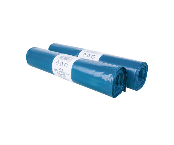 Zak LDPE 70 x 110cm T70 blauw