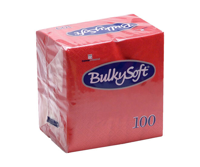 BULKYSOFT® Rainbow servet 2-lgs rood 1/4