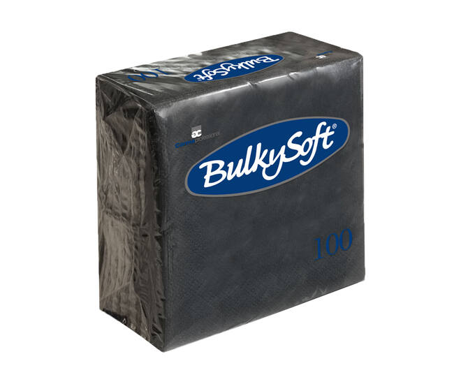 BULKYSOFT® Rainbow servet 2-lgs zwart 1/4
