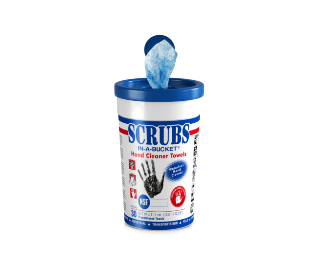 Scrubs in a bucket wipes