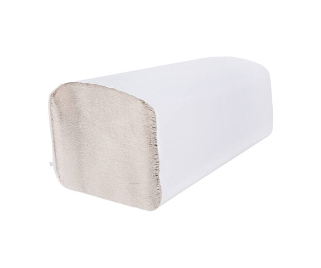 Handdoek 1-lgs naturel rec Z-vouw