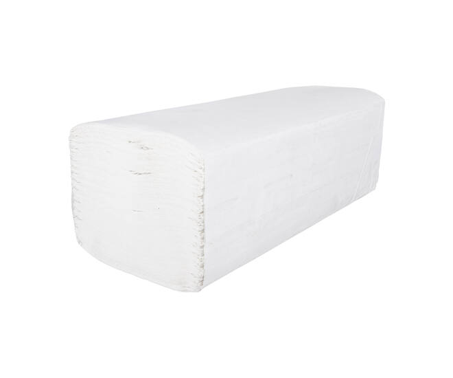 Handdoek 1-lgs wit cell Z-vouw
