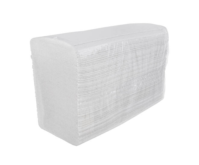 Handdoek 2-lgs hoogwit rec M-vouw