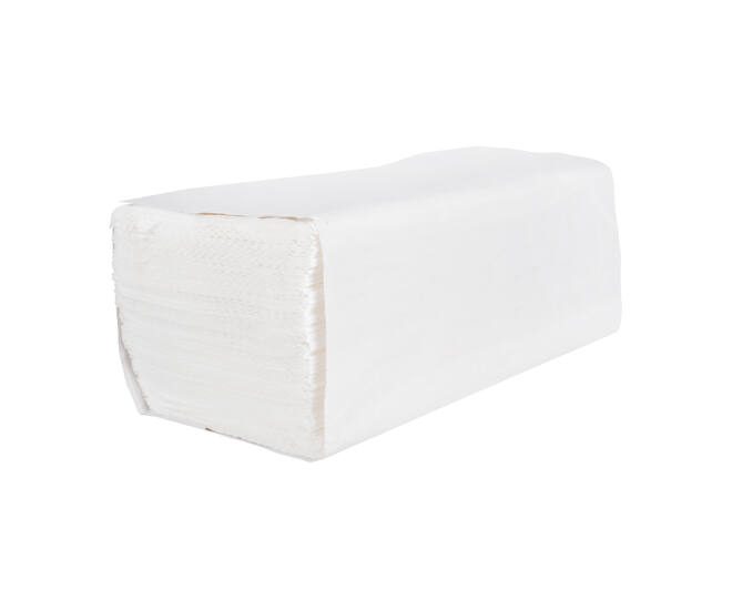 Handdoek 2-lgs wit cell Z-vouw