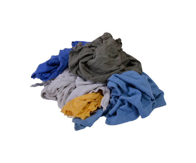 Gekleurde poetslappen tricot polo
