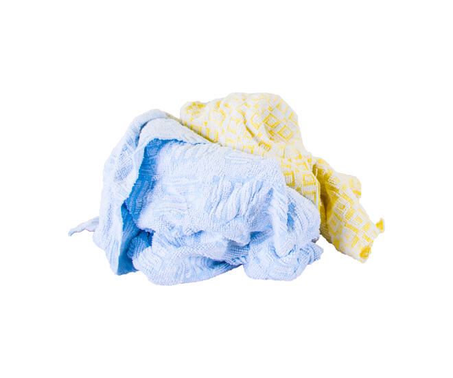 Gekleurde poetslappen badstof handdoek