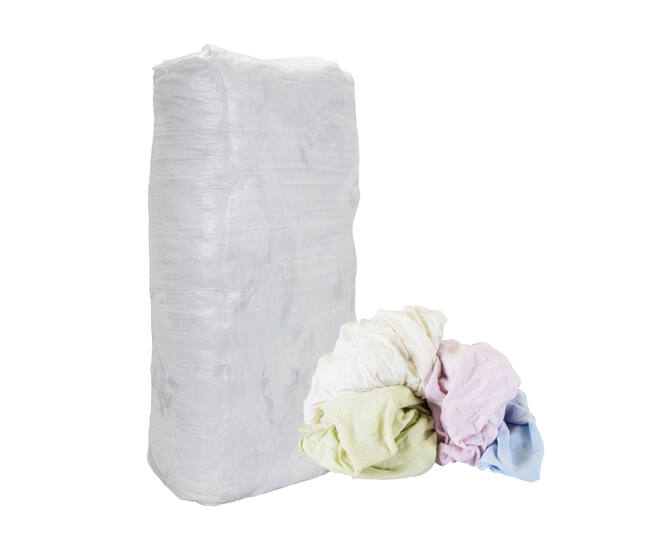Gekleurde poetslappen tricot polo pastel