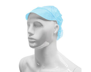 HYGOCLEAN® pet met klep, haarnet blauw