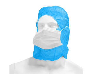 HYGOCLEAN® astrokap PP blauw mondmasker wit
