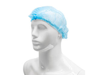HYGOCLEAN® haarnet PP blauw 50cm dubbel elastiek