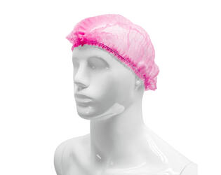 HYGOCLEAN® haarnet PP roze 52cm dubbel elastiek