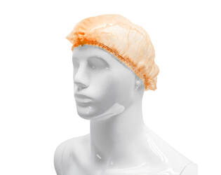 HYGOCLEAN® haarnet PP oranje 52cm dubbel elastiek