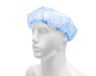 Baret nylon micromaas blauw 58cm elastiek