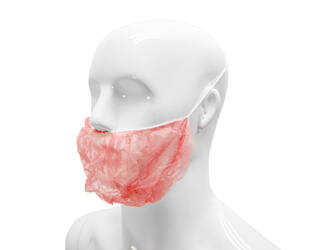 HYGOCLEAN® baardmasker PP rood 46cm headloop