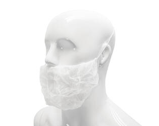 HYGOCLEAN® baardmasker PP wit 50cm headloop