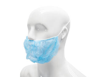 HYGOCLEAN® baardmasker PP blauw 50cm headloop