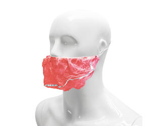 HYGOCLEAN® baardmasker PP rood 46cm headloop
