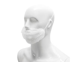 HYGOCLEAN® baardmasker PP 50cm wit clip