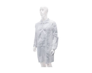 HYGOCLEAN® bezoekersjas PP drukknoop wit XS