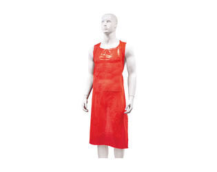 HYGOCLEAN® schort LDPE rood 20Mu blok