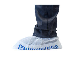HYGOCLEAN® overschoen PP-PE zwaar wit/blauw
