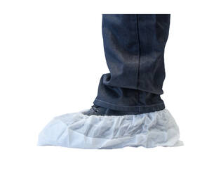 HYGOCLEAN® overschoen PP-PE wit/wit 70Mu geruwd