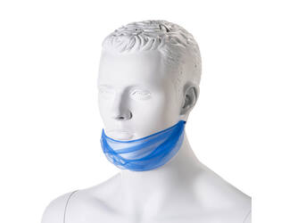 Baardmasker nylon micromaas blauw hoofdelastiek
