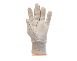 HYGOCLEAN® Handschoen cotton dril manchet ecru heren