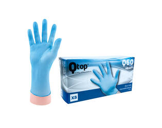 Q-TOP® Q60 handschoen nitril 6gr blauw XS