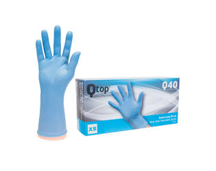 Q-TOP® Q40 handschoen nitril 30cm blauw XS