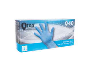 Q-TOP® Q40 handschoen nitril 30cm blauw L