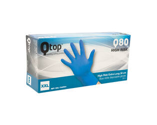 Q-TOP® Q80 handschoen nitril 30cm blauw 2XL