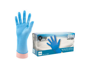 Q-TOP® Q80 handschoen nitril 30cm blauw 2XL