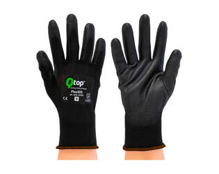 Q-TOP® FLEX305 handschoen PU palm PE zwart L