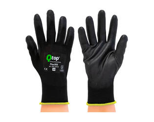 Q-TOP® FLEX305 handschoen PU palm PE zwart XL