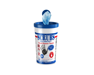 Scrubs in a bucket wipes