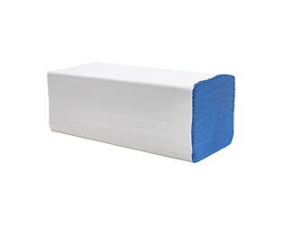 Handdoek 1-lgs blauw rec Z-vouw
