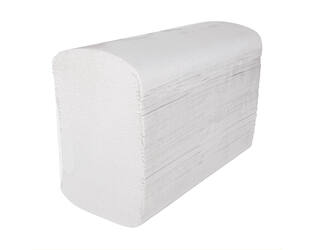 Handdoek 2-lgs hoogwit rec ZZ-vouw