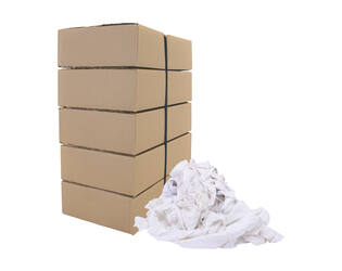 Witte poetslappen tricot/w