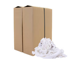 Witte poetslappen tricot/w