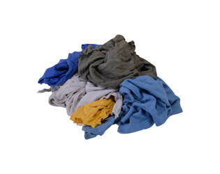 Gekleurde poetslappen tricot polo